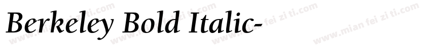 Berkeley Bold Italic字体转换